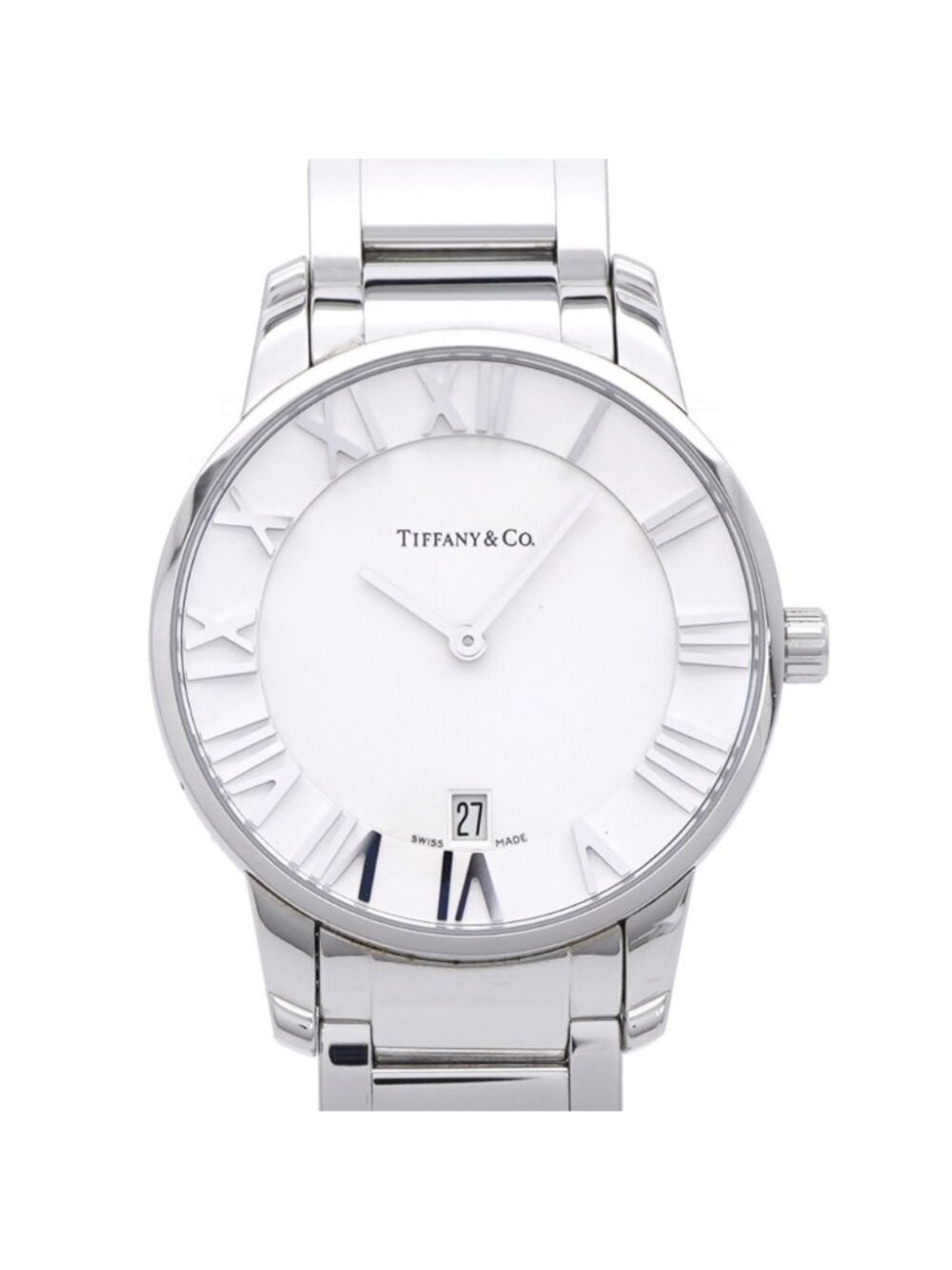 Tiffany & Co Atlas Dome Quartz Watch SS Silver